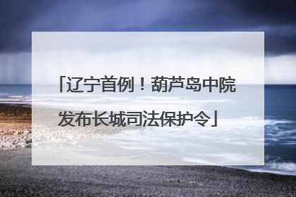 辽宁首例！葫芦岛中院发布长城司法保护令