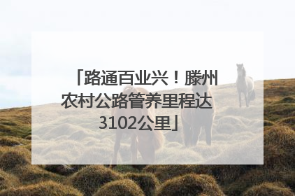 路通百业兴！滕州农村公路管养里程达3102公里