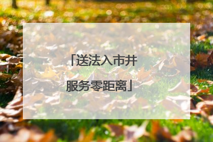送法入市井 服务零距离