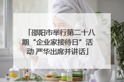 邵阳市举行第二十八期“企业家接待日”活动 严华出席并讲话