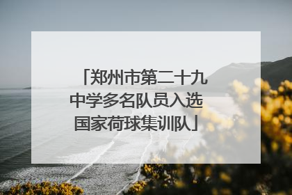 郑州市第二十九中学多名队员入选国家荷球集训队