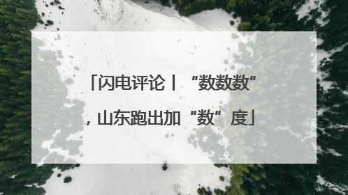 闪电评论丨“数数数”，山东跑出加“数”度