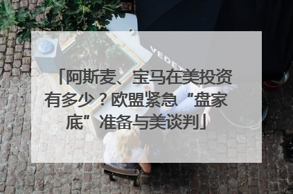 阿斯麦、宝马在美投资有多少？欧盟紧急“盘家底”准备与美谈判