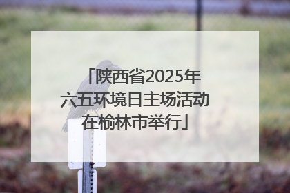 陕西省2025年六五环境日主场活动在榆林市举行