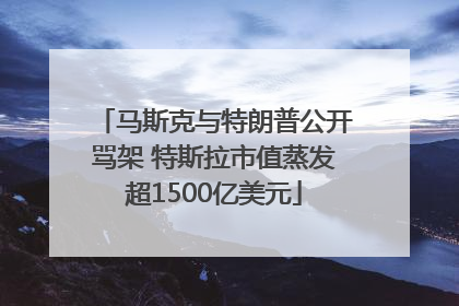 马斯克与特朗普公开骂架 特斯拉市值蒸发超1500亿美元