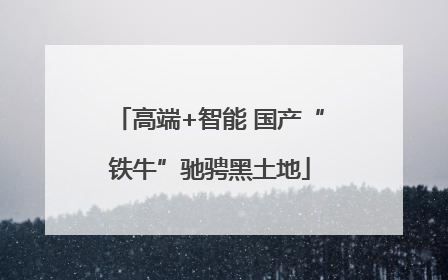 高端+智能 国产“铁牛”驰骋黑土地