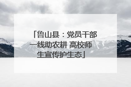 鲁山县：党员干部一线助农耕 高校师生宣传护生态