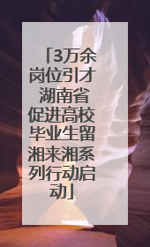 3万余岗位引才 湖南省促进高校毕业生留湘来湘系列行动启动