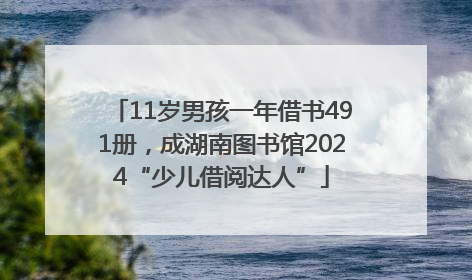 11岁男孩一年借书491册，成湖南图书馆2024“少儿借阅达人”