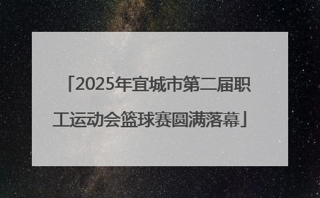 2025年宜城市第二届职工运动会篮球赛圆满落幕