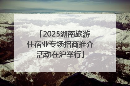2025湖南旅游住宿业专场招商推介活动在沪举行