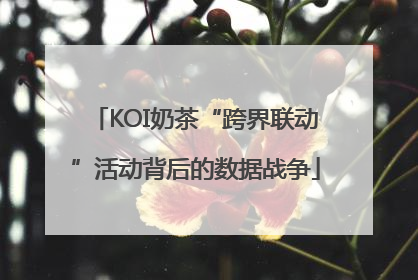 KOI奶茶“跨界联动”活动背后的数据战争